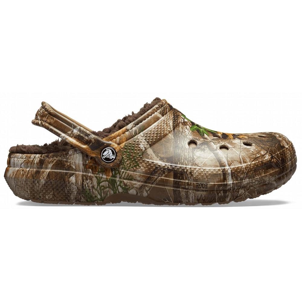 Brown Men's Crocs Classic Realtree Edge® Lined Clogs | NZ 0808WNBY